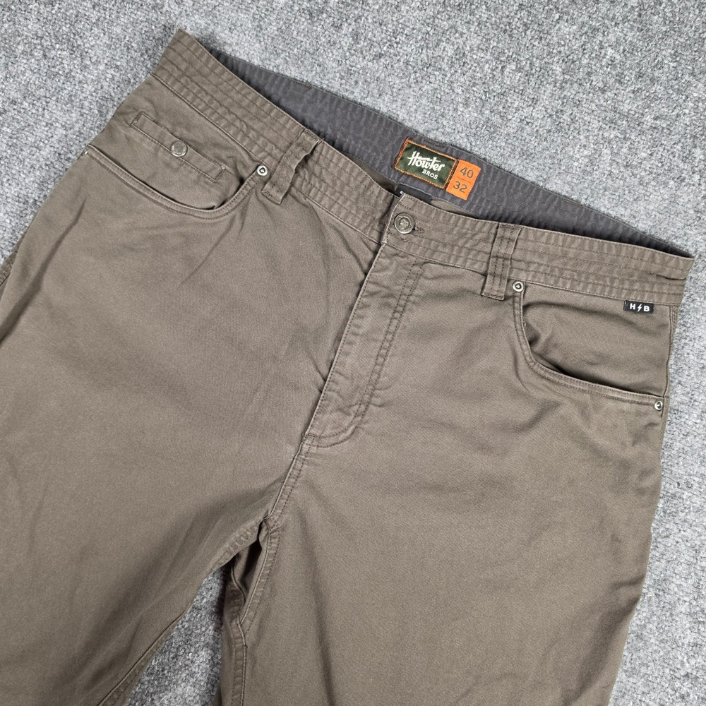 Howler Brothers Frontside 5-Pocket Pants Mens 40/32 Brown/Green Cordura Canvas